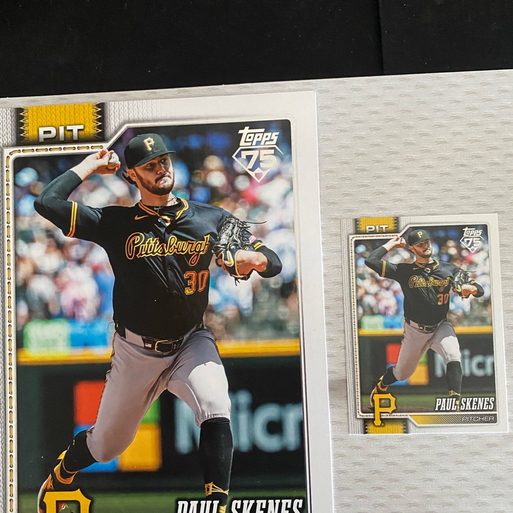 2026 Topps Paul Skenes Pittsburgh Pirates Baseball bundle. 2 cards.
